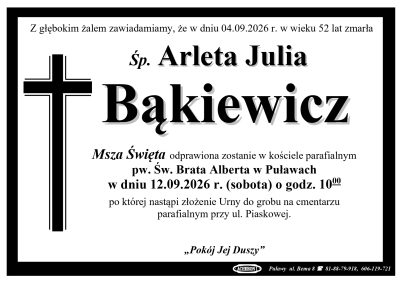 Bąkiewicz Arleta Julia