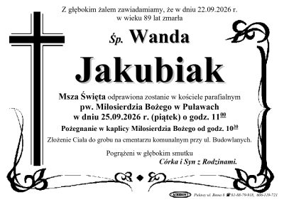 Jakubiak Wanda