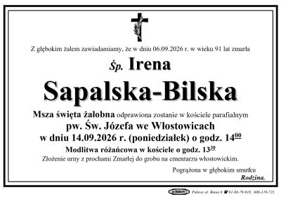 Sapalska-Bilska Irena