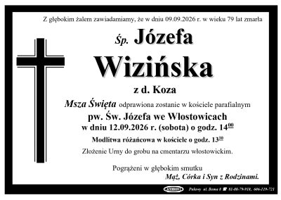 Wizińska Józefa