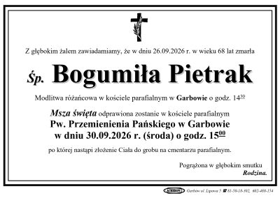 Pietrak Bogumiła
